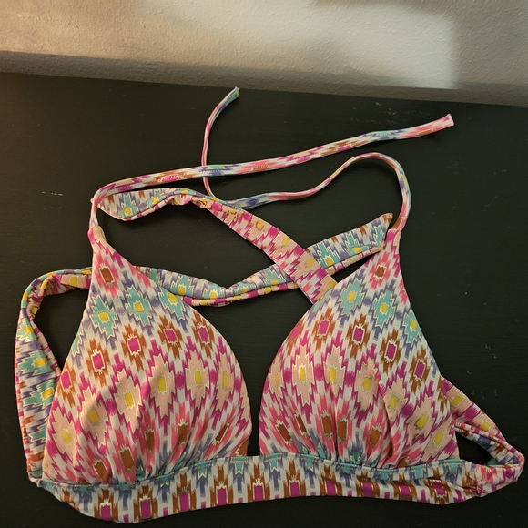Colorful Patterned Bikini Top - Picture 2 of 6